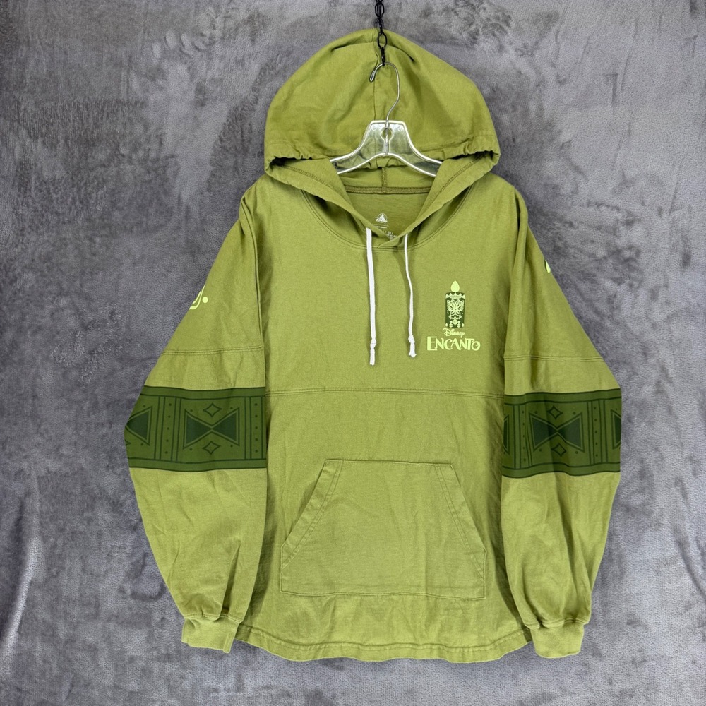 Disney Spirit Jersey Encanto Bruno Hoodie Olive Green Cotton Mens Large L - Picture 1 of 12
